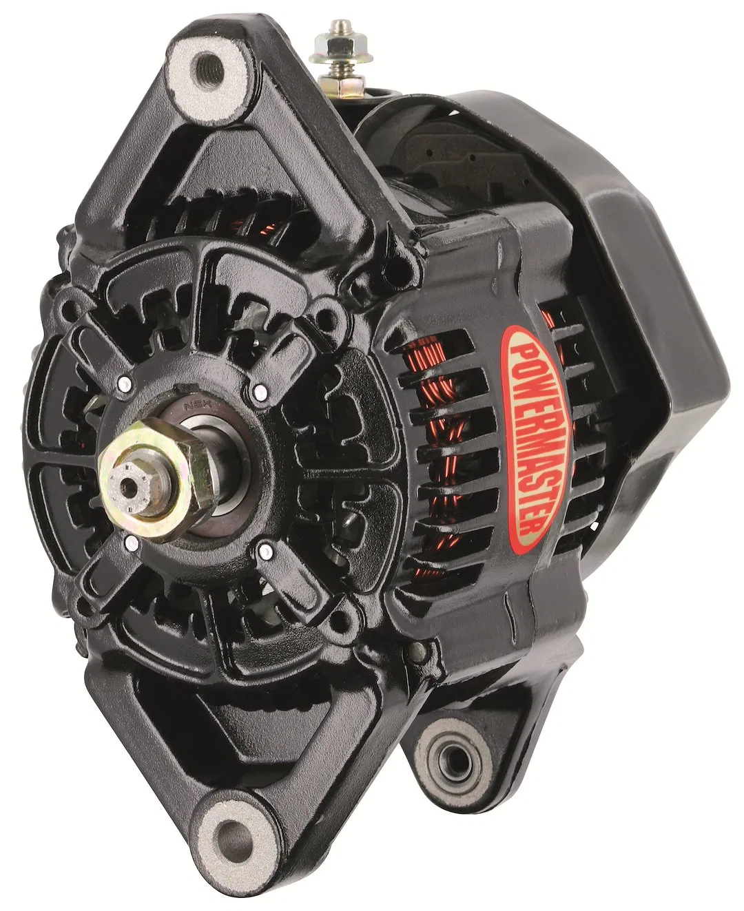 8122 – POWERMASTER Alternator/ Generator, Racing Alternator Denso Style Without Pulley 12 Volts 115 Amp Bosch Style M...